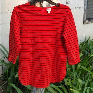 Red striped top